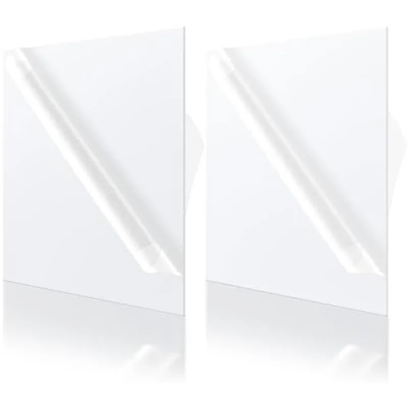 Outus 2 Pieces 1/16 Inch Thick White Acrylic Sheet 12 x 12 Inch