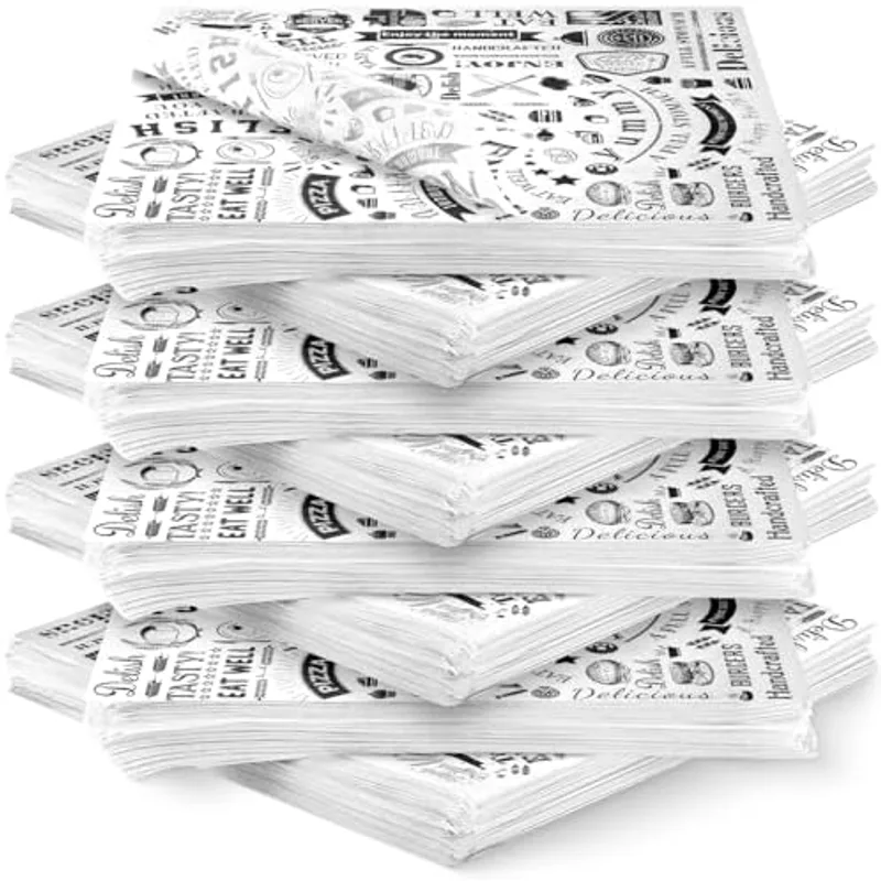 Outus 12 x 12 Inch Deli Wax Paper Sheets, White