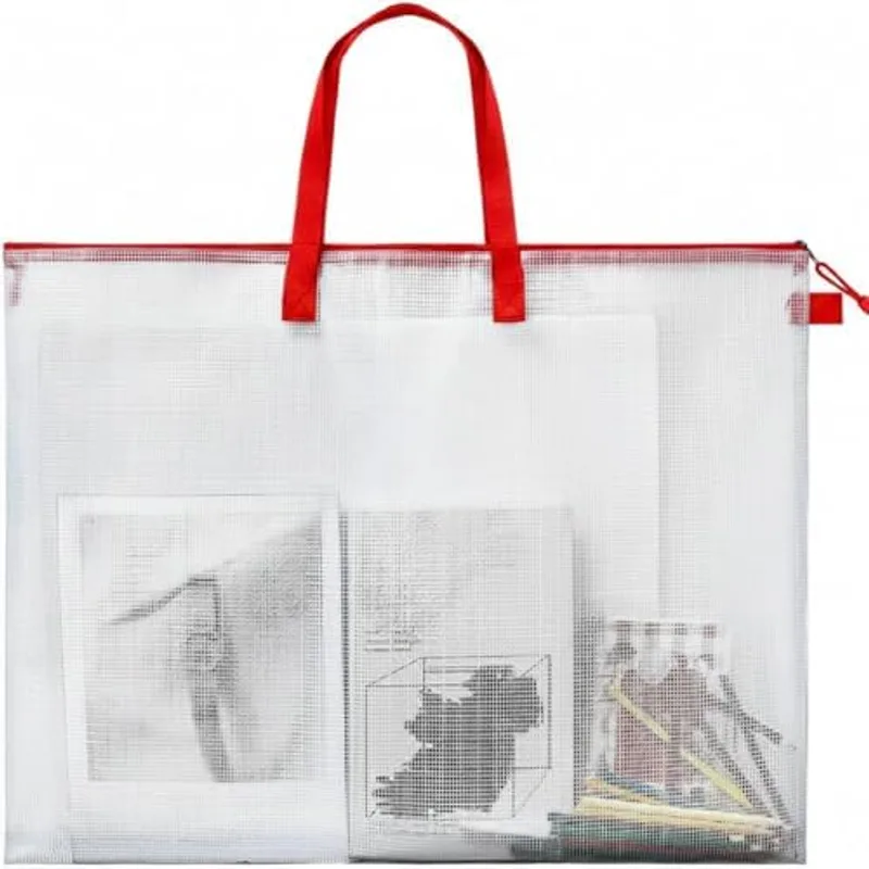 Outus 1 Pcs 19 x 25 Inches Art Portfolio Case Poster Storage Bags, Red