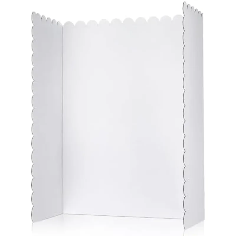Outus 24 x 36 Inch Trifold Poster Board Science Fair Display Bulk, white