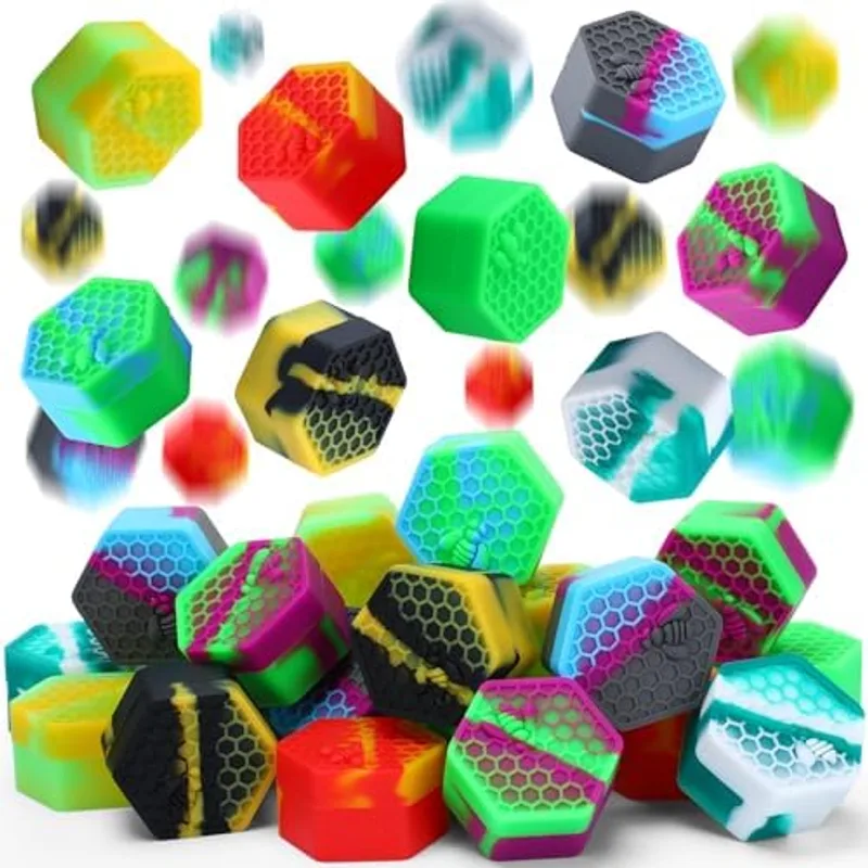 Outus 20 Pcs 26 ml Silicone Wax Containers, Colored, Multicolor
