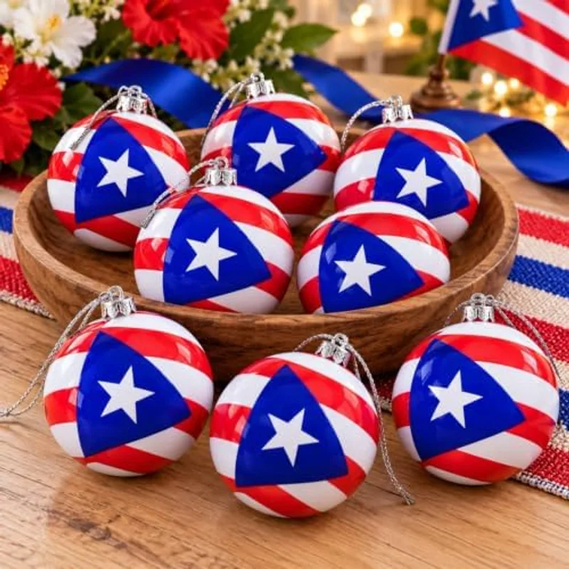 Outus 4th of July Ball Ornaments Hanging Decorations for Tree, Patriotic