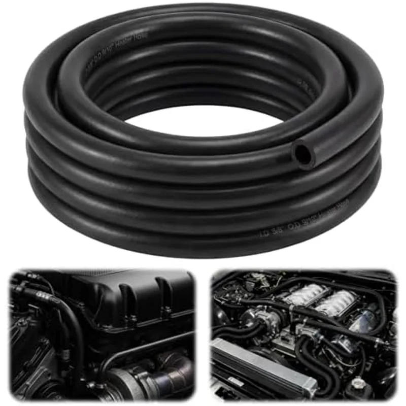 Outus 5/8" Heater Hose 25FT, EPDM Coolant Radiator Hose Replacement, Black
