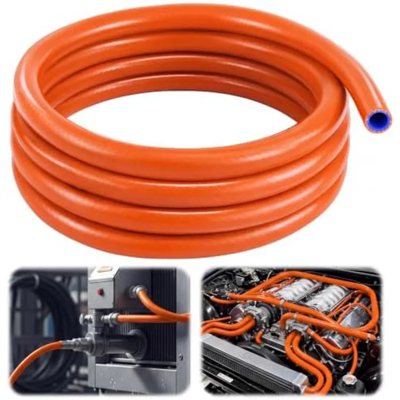 Outus 5/8" Id, 10ft Silicone Heater Hose,Coolant Radiator Hose, Orange, 1