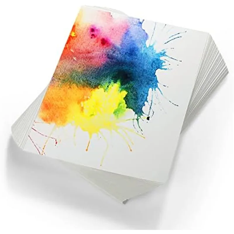 Outus 5 x 7 Inch Watercolor Paper Bulk, White Cold Press 110 lb 230 GSM Acid-Free Painting Sheets for Students Beginners Artists, Back to School Classroom Art Supplies