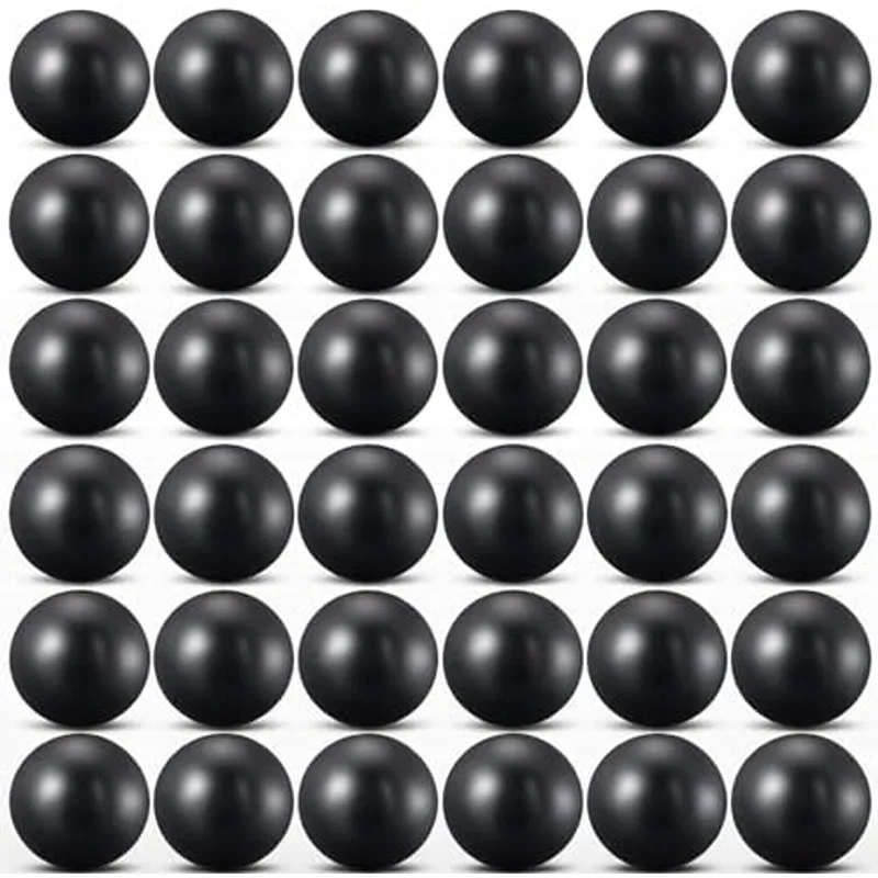 Outus 40 Pcs 9 Inch Exercise Pilates Ball Therapy Core Yoga Mini Balls for Stability Barre Training Stretching Physical Posture Training Gym Fitness Workout with Inflation Tube, Black