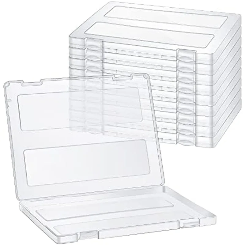 Outus A4 File Box Paper Photo Storage Box Document Organizer, Clear