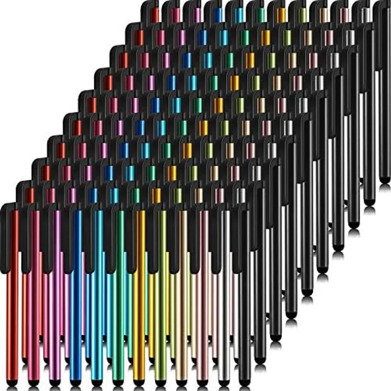 Outus Bulk Capacitive Stylus Pens for Touchscreens, 12 Colors, Multicolour