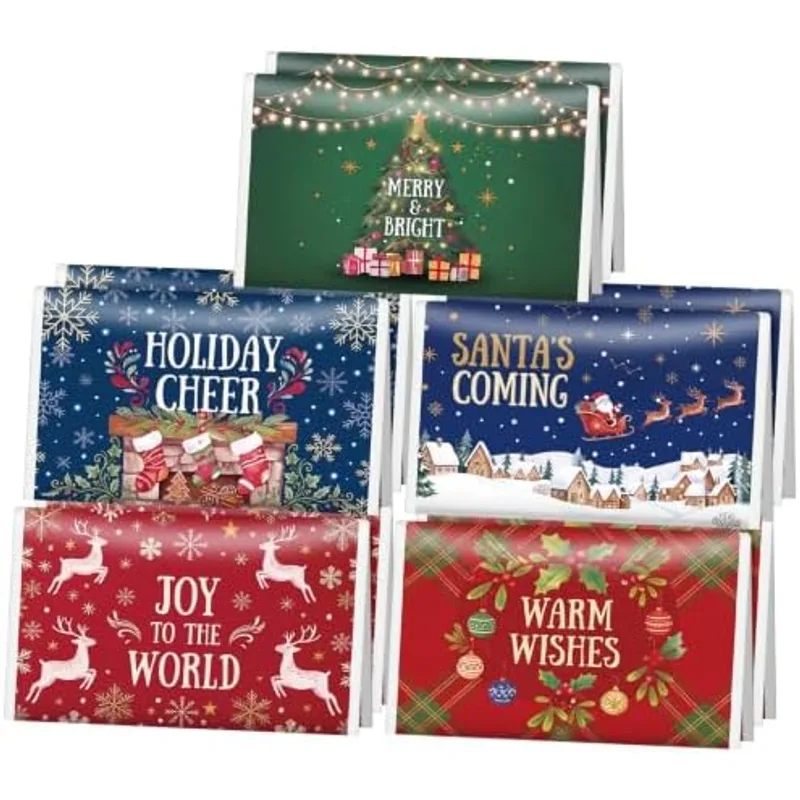 Outus 10 Pack Christmas Travel Pocket Tissues 3 Ply Individual 80 Sheets