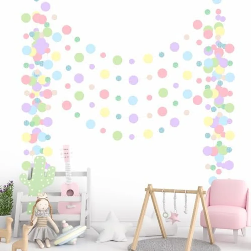 Outus Dot Garland Banner Hanging, Pastel