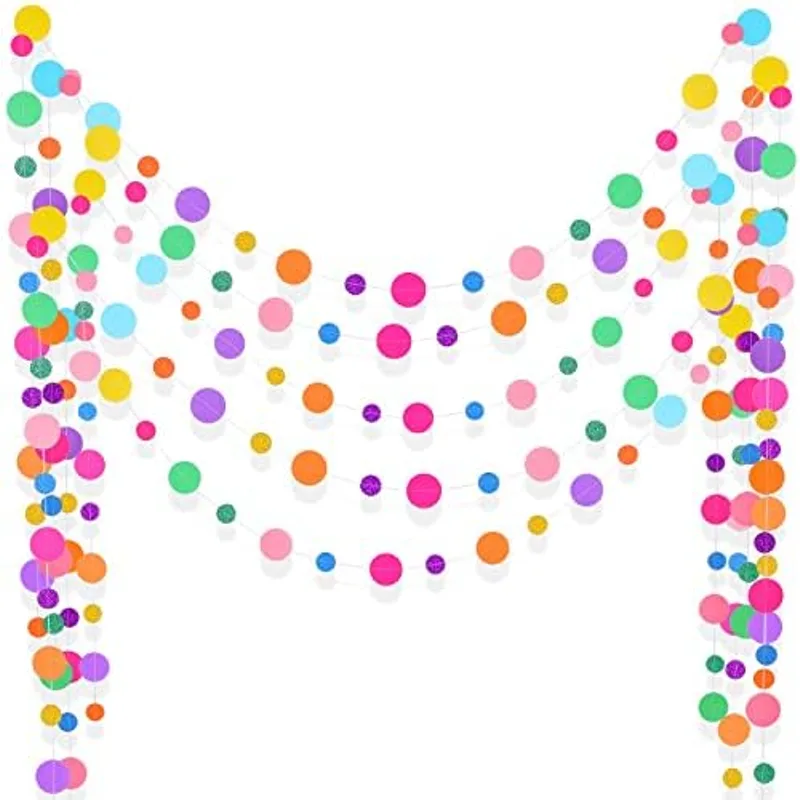 Outus Dot Garland Banner Hanging, Rainbow