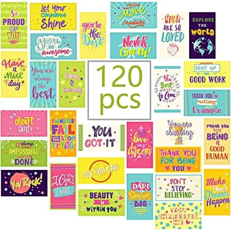 Outus 120 Pcs Encouragement Inspirational Affirmation Card, Fresh Style