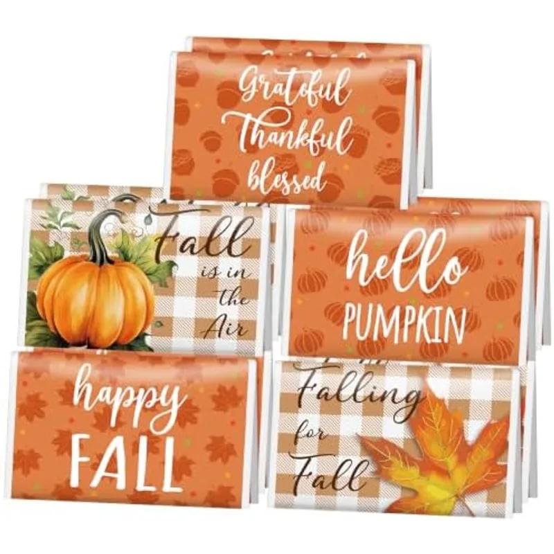 Outus 10 Pack Fall Thanksgiving Pocket Tissues Travel Size, Slim Pack, Rustic Fall