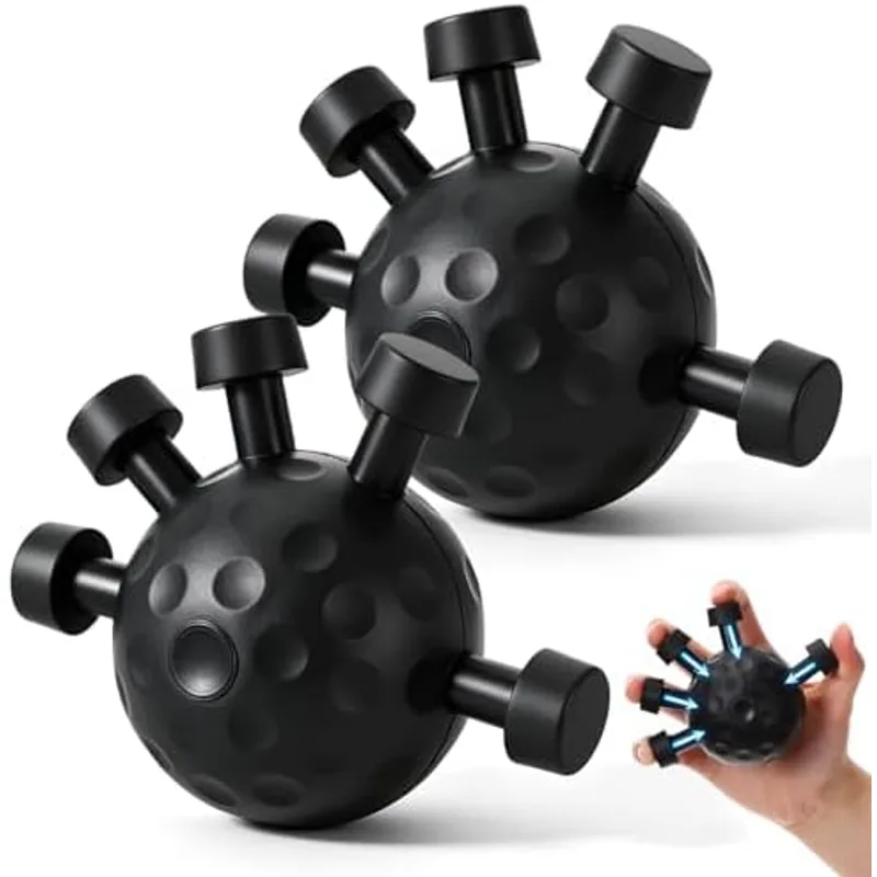 Outus 2 Pack Finger Grip Strengthener Hand Gripper Strengthener, Black