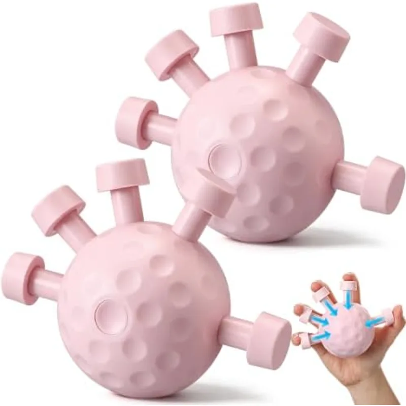 Outus 2 Pack Finger Grip Strengthener Hand Gripper Strengthener, Pink