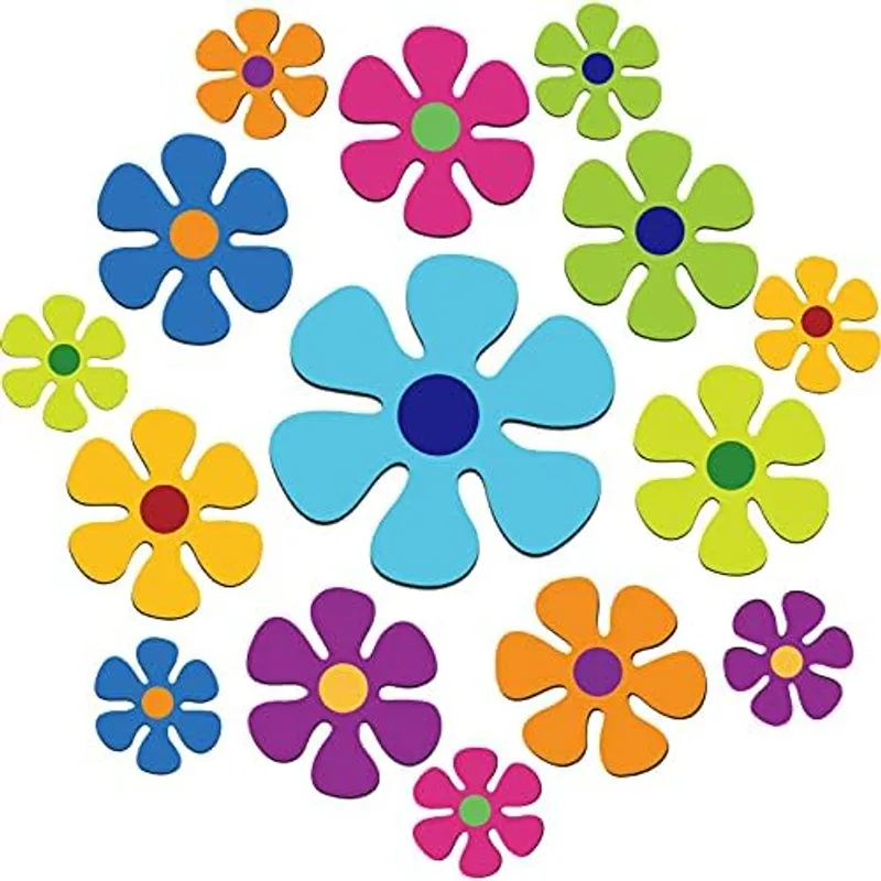 Outus Flower Magnets for Car Magnetic Car Decals, 3.9/2.2/5.1 Inch, 24 Pcs, Multi-color