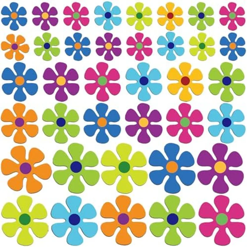 Outus Flower Magnets for Car Magnetic Car Decals, 3.9/2.2/5.1 Inch, 48 Pcs, Multi Color