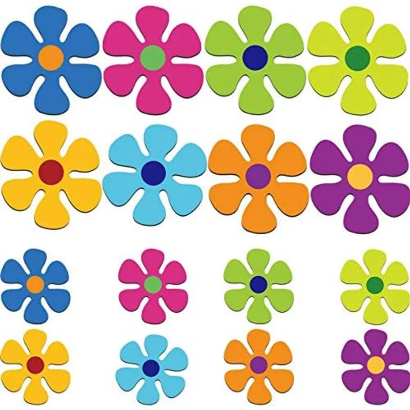 Outus Flower Magnets for Car Magnetic Car Decals, 3.9/2.2 Inch, 16 Pcs, Multi-color