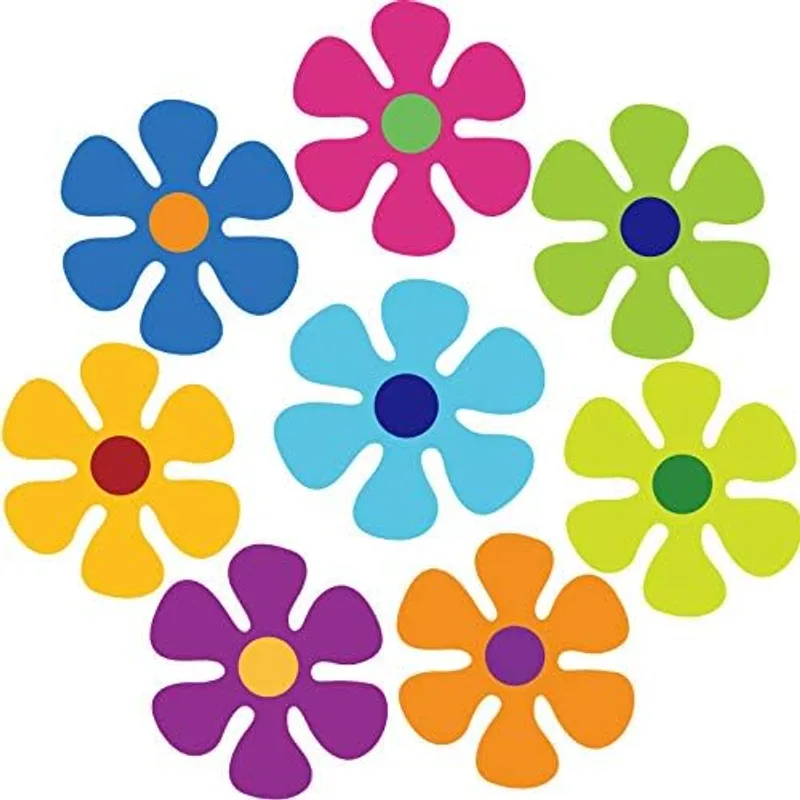 Outus Flower Magnets for Car Magnetic Car Decals, 3.9 Inch, 8 Pcs, Multi-color