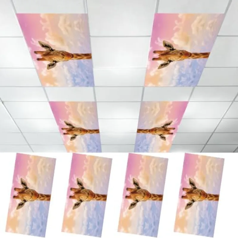 Outus Fluorescent Light Covers Classroom Lighting Cover,4,Giraffe
