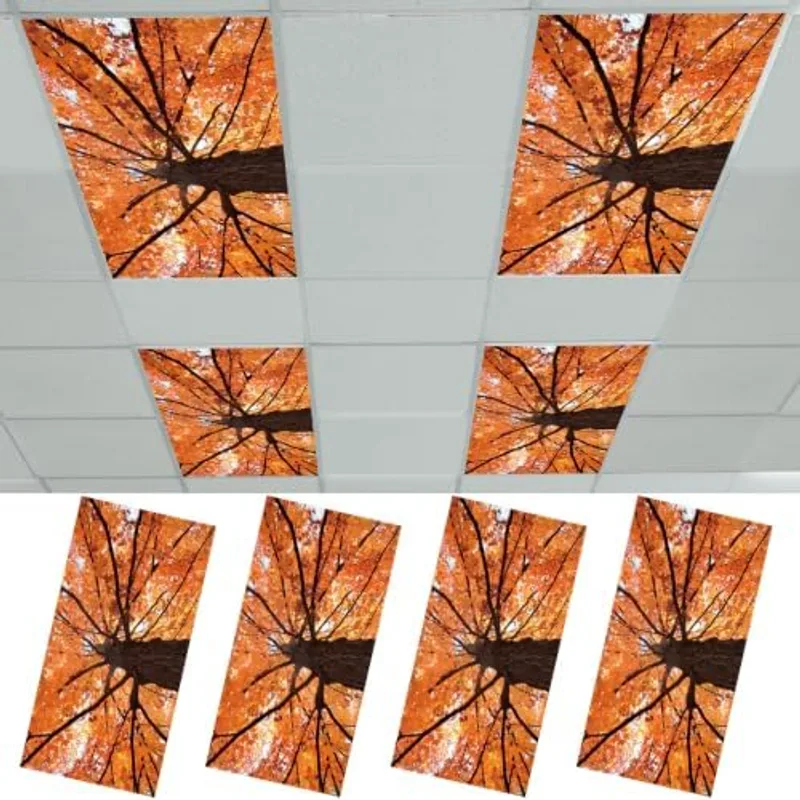 Outus Fluorescent Light Covers Classroom Lighting Cover,4,Tree