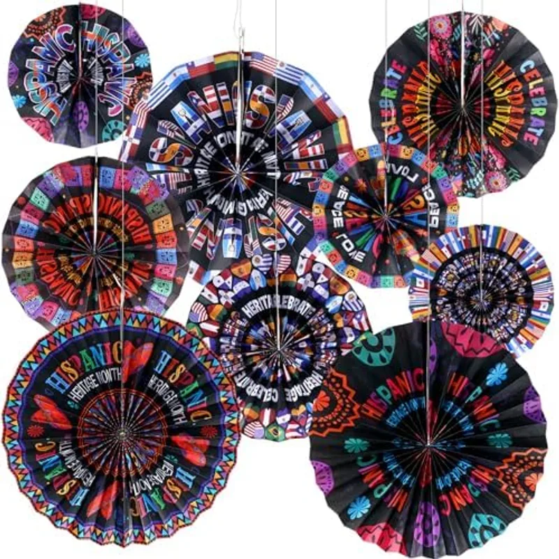 Outus Hispanic Heritage Month Decorations Spanish Classroom Fans