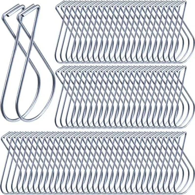 Outus Hook Clips Ceiling Tile Hooks T-bar Drop Ceiling Clips for Office, Classroom, Home and Wedding Decoration, Hanging Sign from Suspended Tile/Grid/Drop Ceilings, Silver