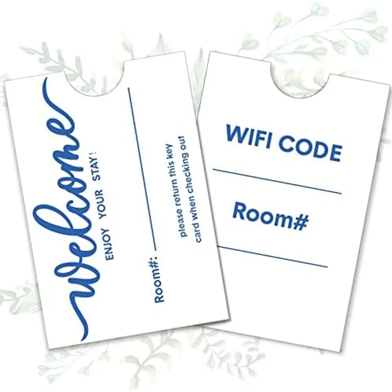 Outus Hotel Key Card Envelopes Hotel Keycard Sleeve 2.36 x 3.54 in, white