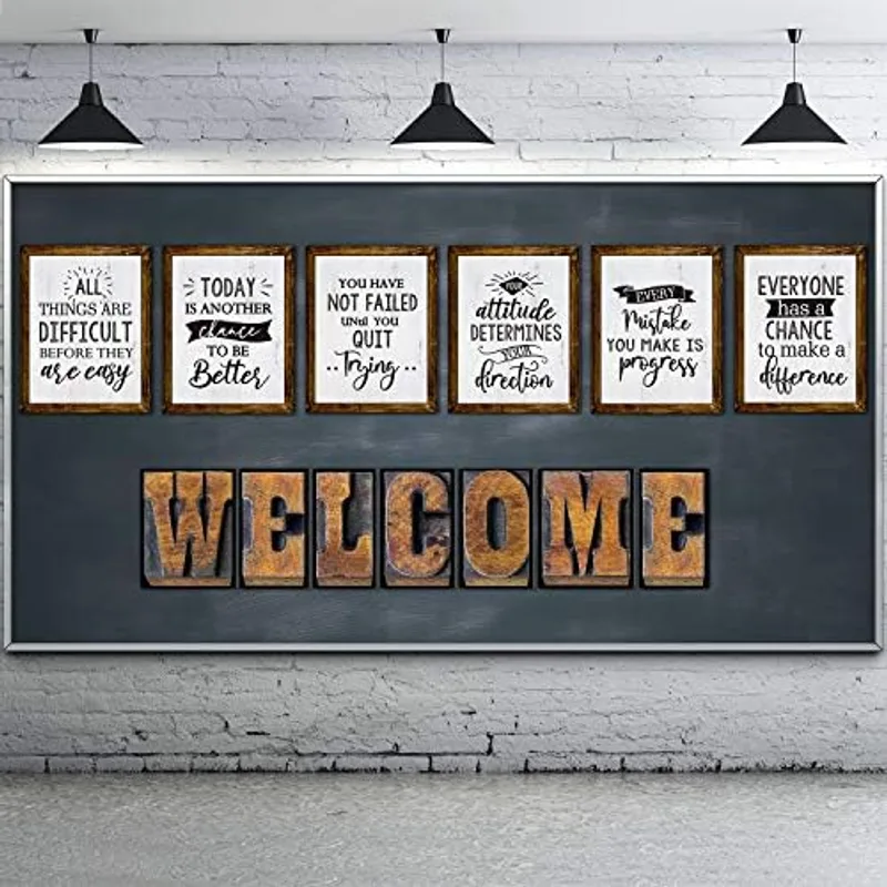 Outus 13 Pieces Industrial Bulletin Board Decorations Set, Multicolor