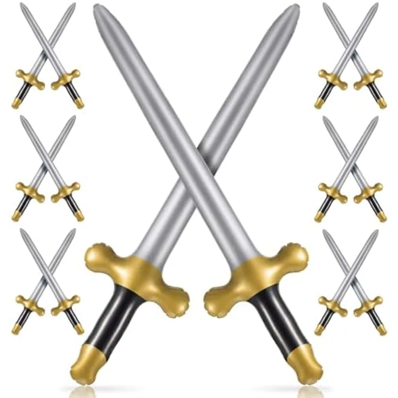 Outus Inflatable Swords Blow up Swords Party Favors,Gold,Black