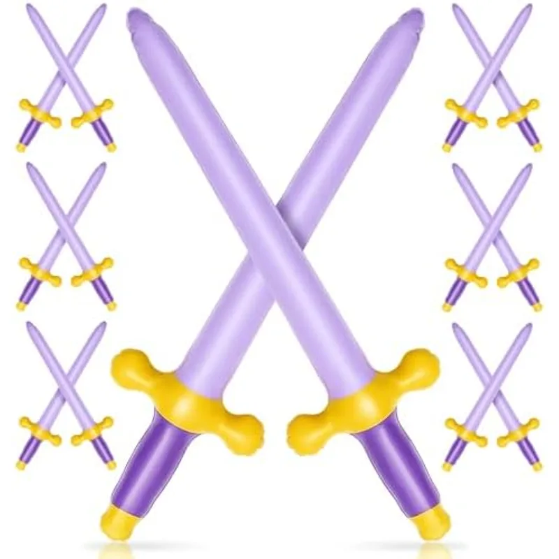 Outus Inflatable Swords Blow up Swords Party Favors,Gold,Purple