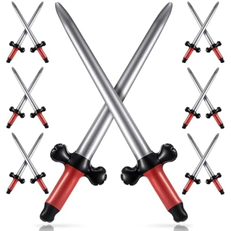 Outus Inflatable Swords Blow up Swords Party Favors,Red
