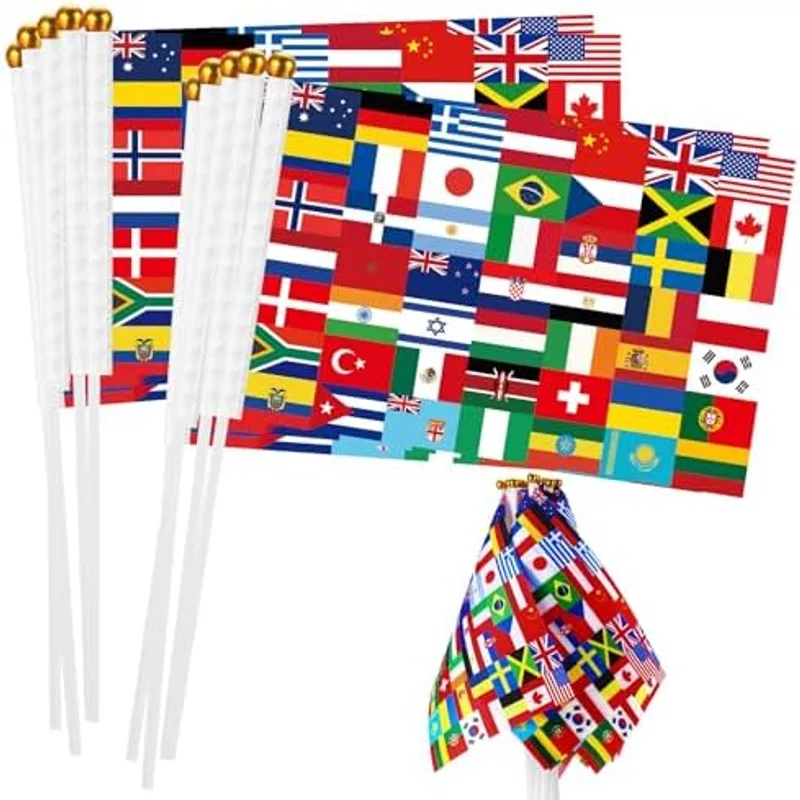 Outus International Stick Flags Decorations Small Mini Handheld