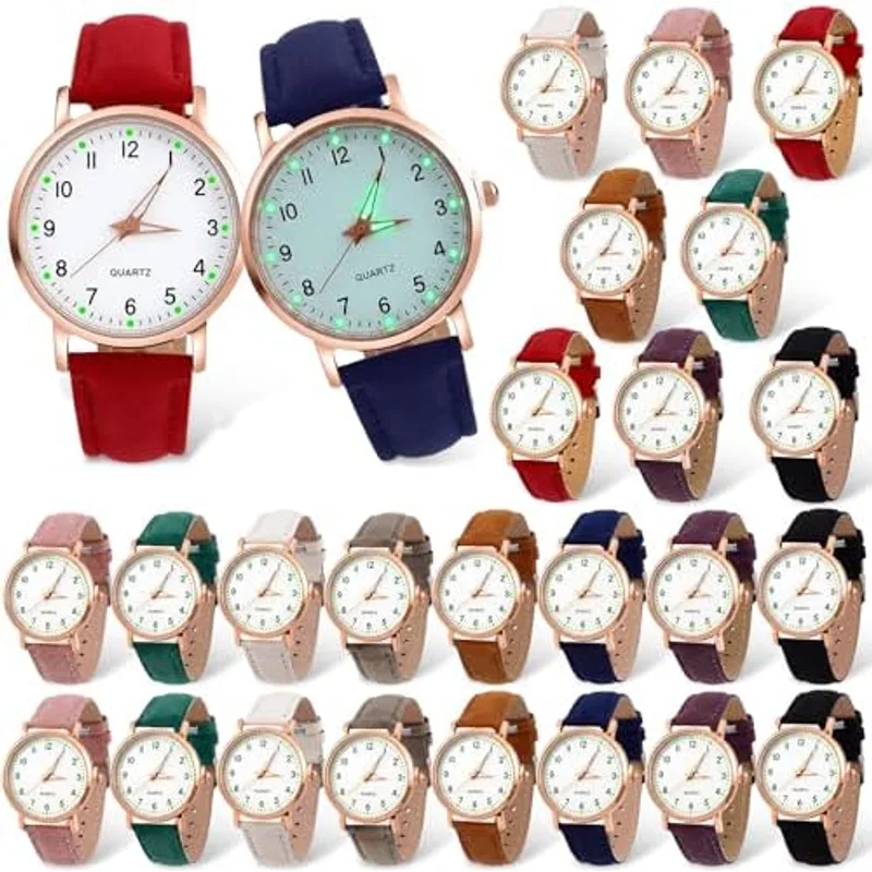 Outus 26 Pack Luminous Assorted Wrist Unisex Watch Bulk Luminous Style, Simple Style