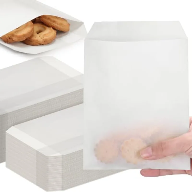 Outus Mini White Flat Kraft Paper Bag 5 x 7 Inch Bakery Bag