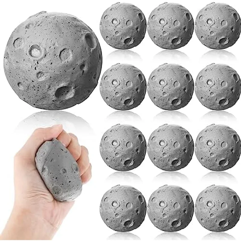 Outus Moon Soft Balls 2.5 Inch Foam Fidget, Gray
