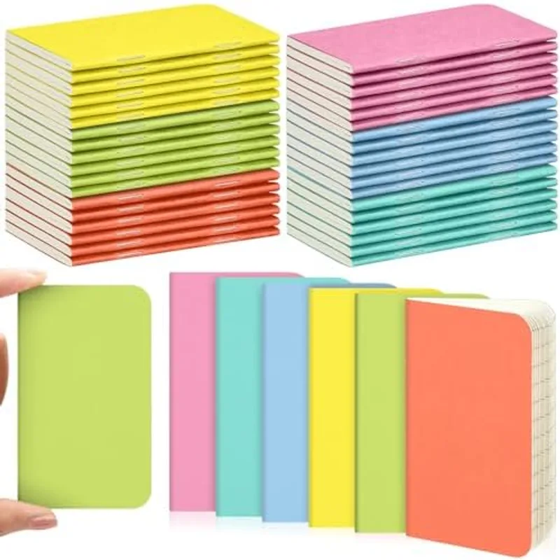 Outus 36 Pcs Pocket Notebook Bulk, Candy Color, Blank Cover