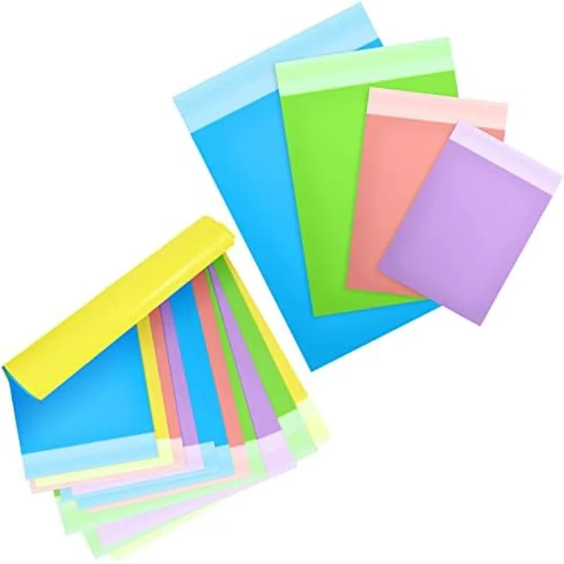 Poly Mailer, 8 x 12 In, 10 x 14 In, 13 x 18 In, 15 x 20 in, Mixed Color
