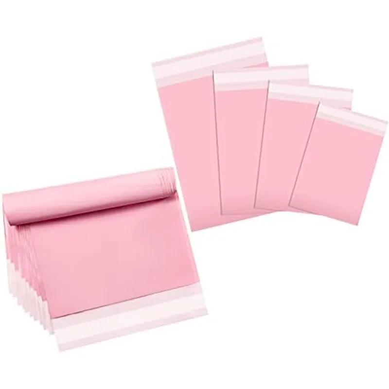 Poly Mailer, 8 x 12 In, 10 x 14 In, 13 x 18 In, 15 x 20 in, Pink