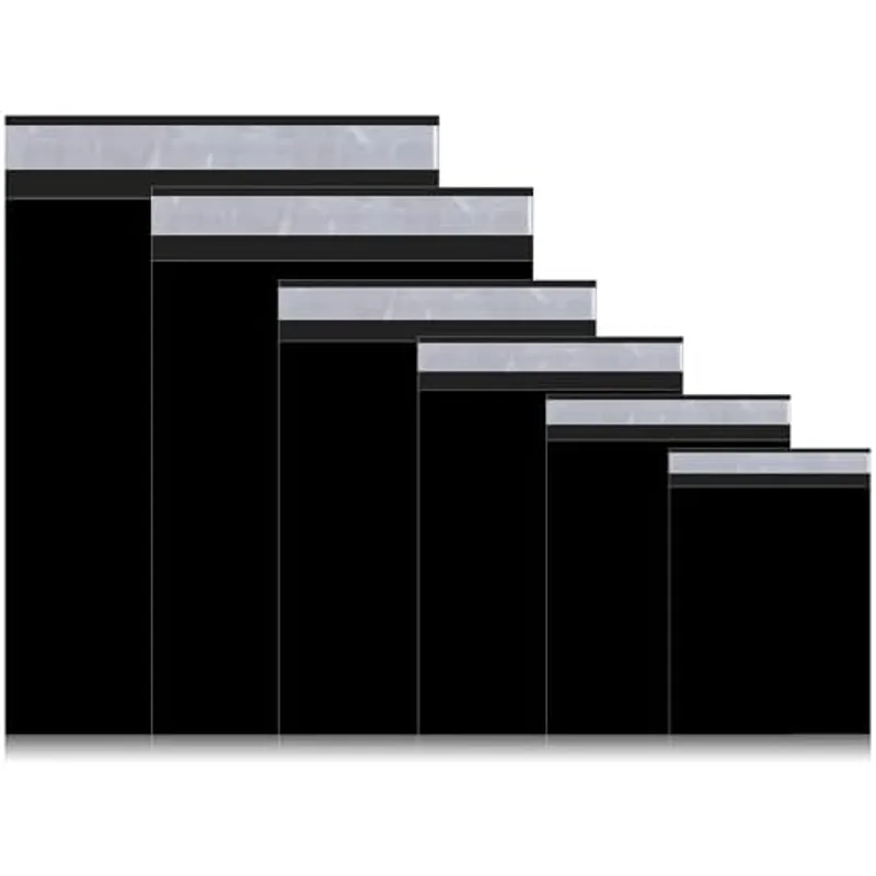 Outus 240 Pcs Poly Mailers Variety Size Pack Shipping Bags, Black