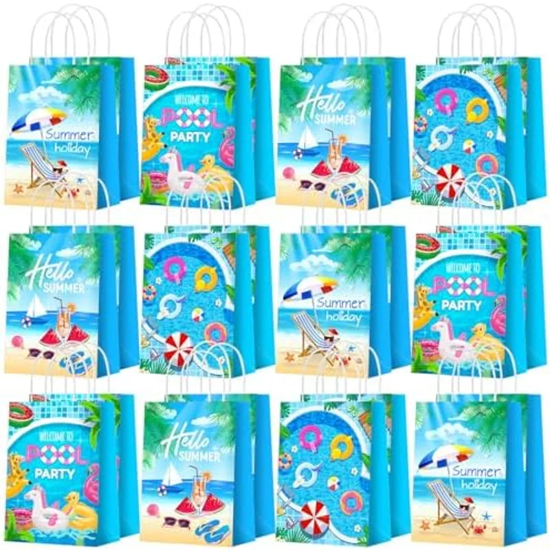 Outus Pool Party Favors Bags Beach Paper Goodie Bags