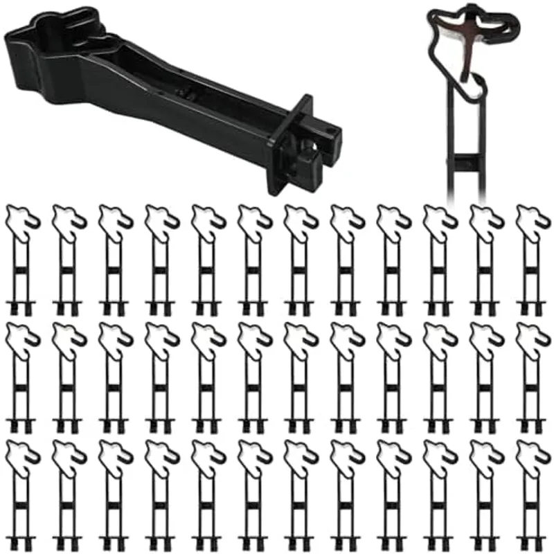 Outus Reversed Extender Electric Fence TPost Insulators Snap, Black