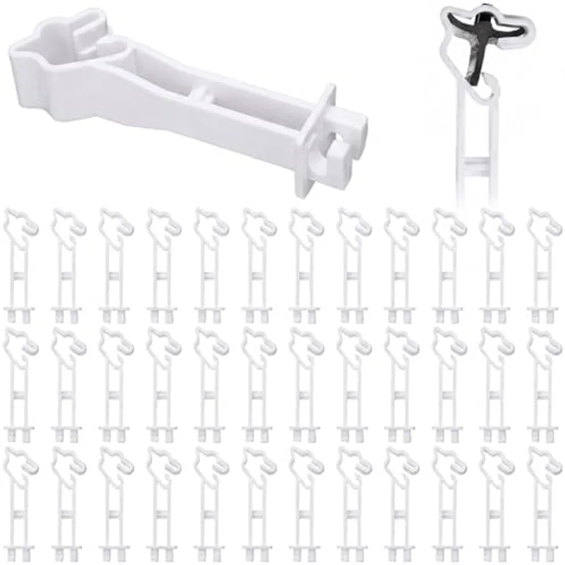 Outus Reversed Extender Electric Fence TPost Insulators Snap, White