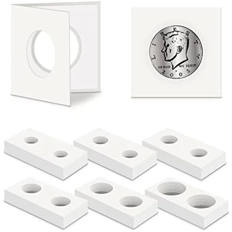 Outus Self Adhesive Coin Holders Cardboard Coin Flips 6 Size