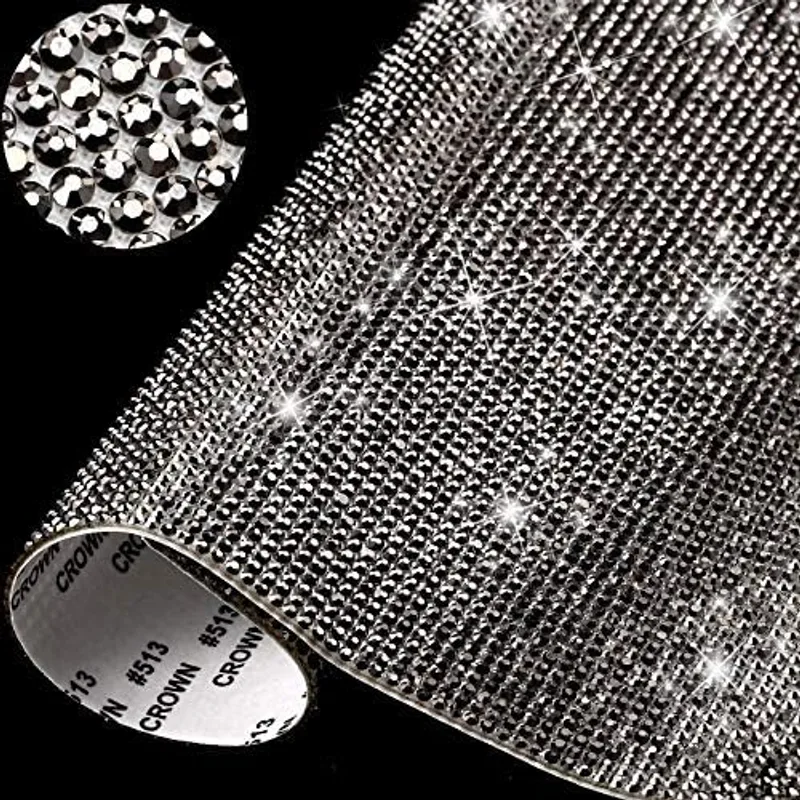 Outus 12000 Pcs Self-Adhesive Rhinestone Sheets Gem,Black AB Color