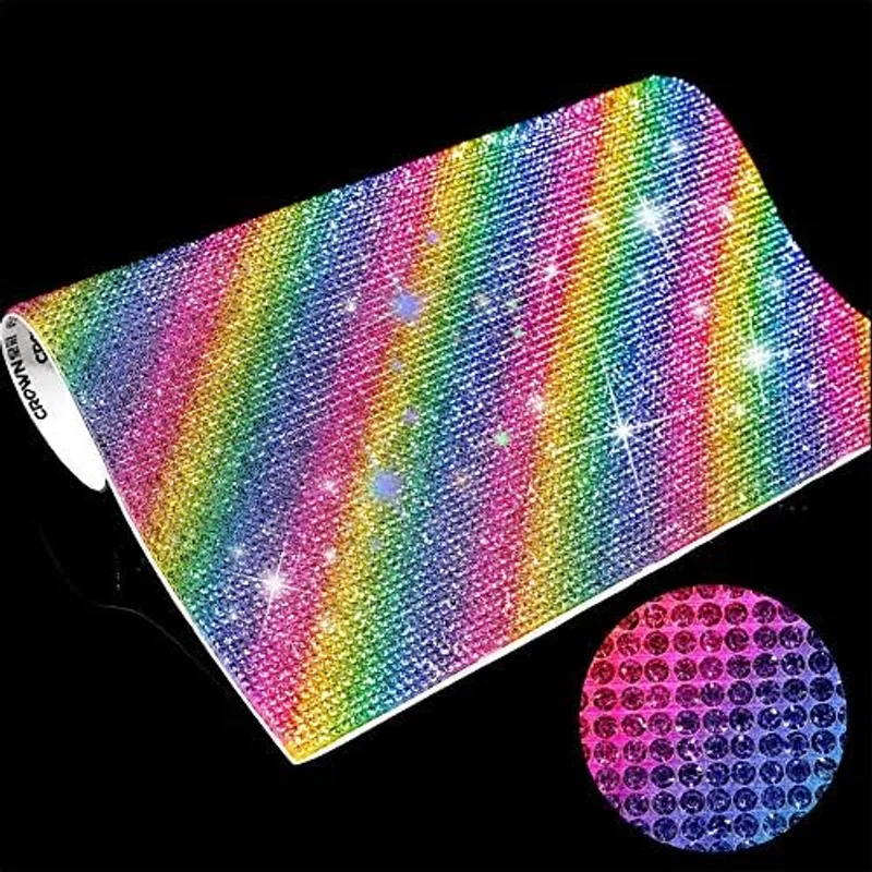 Outus 12000 Pcs Self-Adhesive Rhinestone Sheets Gem,Colorful