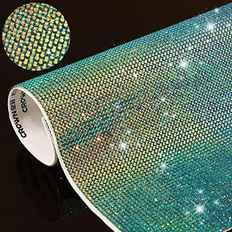 Outus 12000 Pcs Self-Adhesive Rhinestone Sheets Gem,Lake Blue AB Color