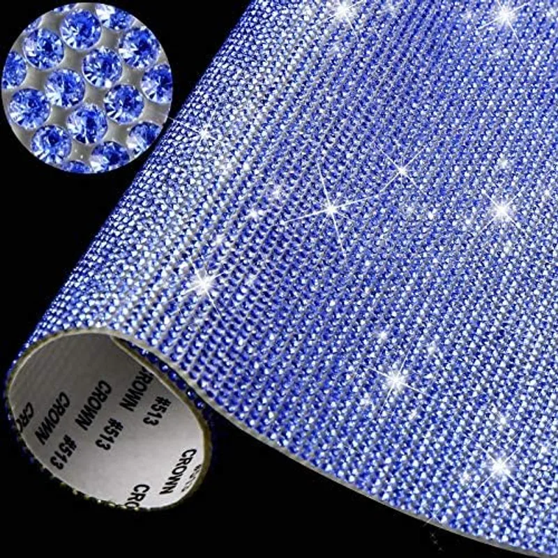 Outus 12000 Pcs Self-Adhesive Rhinestone Sheets Gem,Light Blue