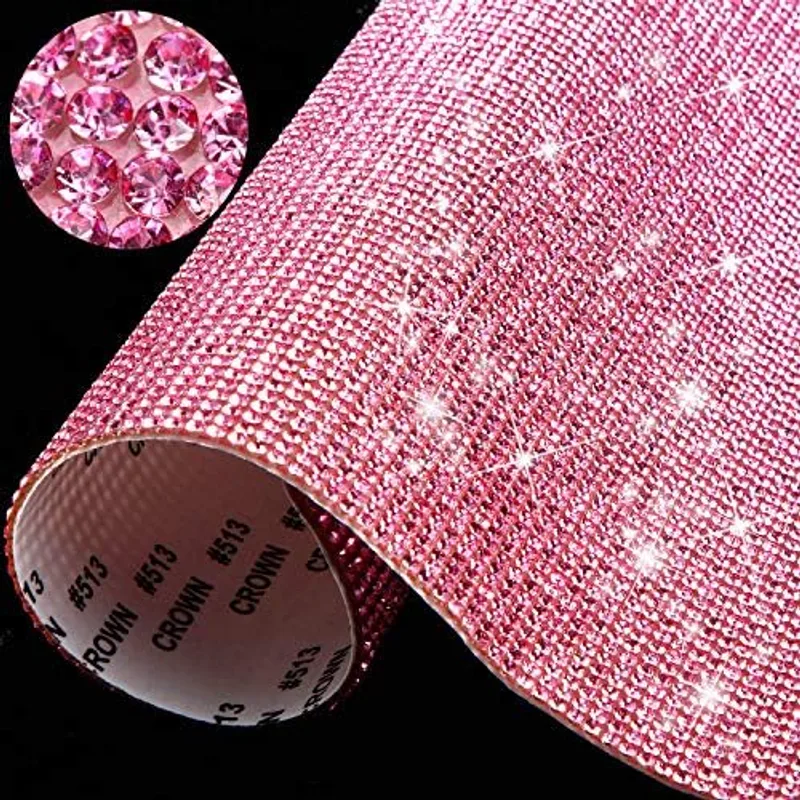 Outus 12000 Pcs Self-Adhesive Rhinestone Sheets Gem,Pink