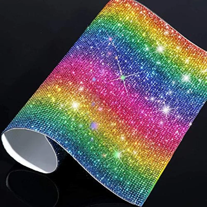 Outus 12000 Pcs Self-Adhesive Rhinestone Sheets Gem,Rainbow